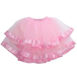 Ushiny Damen Kurz Retro Rock Knielang Tüllrock Tutu Tüll Kleid Rock 50er Tanzkleid für Karneval Kostüme Mottoparty von Ushiny