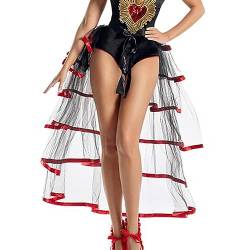 Ushiny Viktorianischer Steampunk-Tutu-Rock zum Binden auf Bustle-Rock-Gürtel Tutu-Unterrock-Bustle-Halloween-Kostüm für Frauen und Mädchen von Ushiny