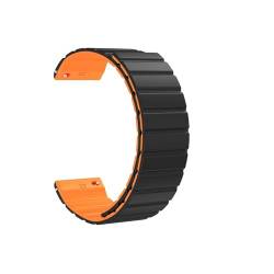 18 20mm 22mm Silikon Gummi Uhrenarmband passend for Huawei GT2 Smart Connected Armband Mann 20 22 MM Armband Armband (Color : Black-Orange, Size : Radian 22mm) von UsmAsk