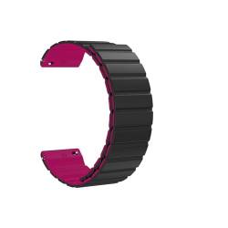 18 20mm 22mm Silikon Gummi Uhrenarmband passend for Huawei GT2 Smart Connected Armband Mann 20 22 MM Armband Armband (Color : Black-Wine Red, Size : 20mm) von UsmAsk