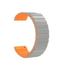 18 20mm 22mm Silikon Gummi Uhrenarmband passend for Huawei GT2 Smart Connected Armband Mann 20 22 MM Armband Armband (Color : Gray-Orange, Size : 16mm) von UsmAsk