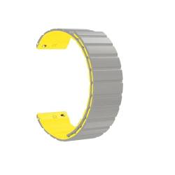 18 20mm 22mm Silikon Gummi Uhrenarmband passend for Huawei GT2 Smart Connected Armband Mann 20 22 MM Armband Armband (Color : Gray-Yellow, Size : 20mm) von UsmAsk