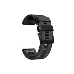 26 22MM Silikon-Uhrenarmband passend for Garmin Fenix ​​6X 6 Pro 7X 7 Epix Gen 2 Easyfit-Armband Fenix ​​5 5XPlus Smartwatch-Armband (Color : Gray black, Size : 22mm) von UsmAsk