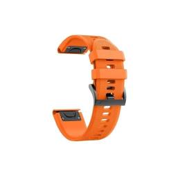 26 22MM Silikon-Uhrenarmband passend for Garmin Fenix ​​6X 6 Pro 7X 7 Epix Gen 2 Easyfit-Armband Fenix ​​5 5XPlus Smartwatch-Armband (Color : Orange, Size : 26mm) von UsmAsk