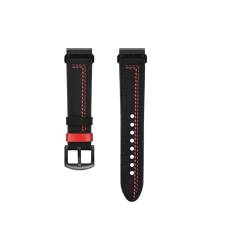 Leder-Uhrenarmband QuickFit 22 mm 26 mm, passend for Garmin Fenix ​​7X 7 6 6X Pro 5 5X Plus Quatix Epix Gen 2 MARQ (Color : Black, Size : QuickFit 22mm) von UsmAsk