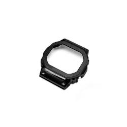 Passend for Casio G-SHOCK DW5600 GW-B5600 GWM5610 Serie Edelstahl-Uhrengehäuse mit Metalllünette + Armband (Color : Black-case, Size : DW-5600) von UsmAsk
