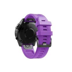 Quick Fit Silikon-Uhrenarmband passend for Garmin Instinct 2X Armband 26 22 mm passend for Garmin Fenix ​​6X 6 Pro 5X 5 Plus 7X 7 935 945 Armband (Color : A-Purple, Size : 22mm width) von UsmAsk