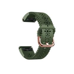 Quick fit 20mm fit for Garmin Fenix ​​6s Pro 5s Plus 7s Armband for Fenix ​​7s Armband Frau Silikon Wirstband Instinct 2S (Color : Army Green 1, Size : For Fenix 6S) von UsmAsk