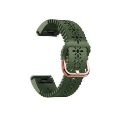 Quick fit 20mm fit for Garmin Fenix ​​6s Pro 5s Plus 7s Armband for Fenix ​​7s Armband Frau Silikon Wirstband Instinct 2S (Color : Army Green 1, Size : For Fenix 7S) von UsmAsk