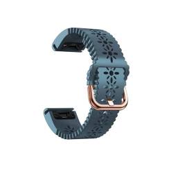 Quick fit 20mm fit for Garmin Fenix ​​6s Pro 5s Plus 7s Armband for Fenix ​​7s Armband Frau Silikon Wirstband Instinct 2S (Color : Navy 1, Size : For Fenix 6S Pro) von UsmAsk