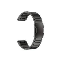 Titanlegierung QuickFit 26mm 22mm Uhrenarmband passend for Garmin Fenix ​​7 7X Pro Solar Metallarmband for Epix Pro (Gen 2) 47mm 51mm Armband (Color : Black 1, Size : QuickFit 26mm) von UsmAsk