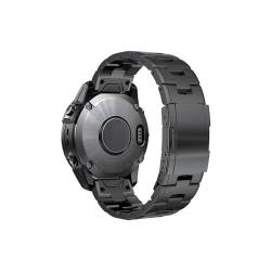 Titanlegierung QuickFit 26mm 22mm Uhrenarmband passend for Garmin Fenix ​​7 7X Pro Solar Metallarmband for Epix Pro (Gen 2) 47mm 51mm Armband (Color : Dark Gray 2, Size : QuickFit 26mm) von UsmAsk