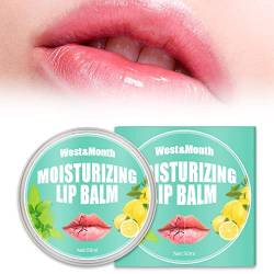 Lippenbalsam mit Wassermelone, Feuchtigkeitsspendender Lippenbalsam, Lippenschlafmaske für spröde Lippen, Lippenreparatur für kaputte Lippen, für hydratisierte, Volle und Unwiderstehliche Lippen von Utapossin