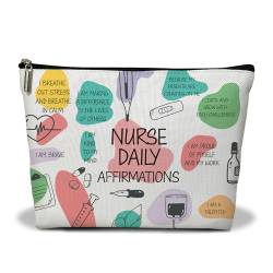 Kosmetiktasche für Krankenschwestern, tägliche Bestätigung, Geschenk für Frauen, Krankenschwesterwoche, Wertschätzung, Geschenke für Krankenschwestern, Reise-Organizer-Taschen, Abschlussgeschenk für von Utaqer