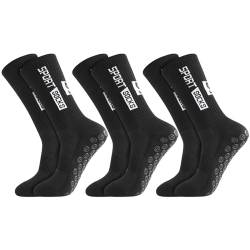 Utensilsto 3 Paare Fußball Socken, 39-46 Fußballsocken Anti Rutsch Grip Fussball Socken Rutschfeste Sportsocken für Herren Männer Damen Fussball Basketball Laufen von Utensilsto