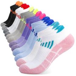 Utensilsto 6 Paare Socken Sneaker Damen Knöchelsocken 36-39 Sneakersocken Laufsocken Atmungsaktiv Kurze Sportsocken für Damen Frauen von Utensilsto