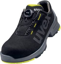 Uvex 1 Damen und Herren Halbschuh mit Boa® Fit System 6566.7 S2 SRC Weite 10 - Schwarz/Lime - Gr. 40 von Uvex