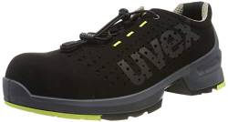 Uvex 1 gelochter Halbschuh, Sicherheitsschuhe S1 SRC, Arbeitsschuhe für Damen & Herren, Schwarz/Lime - Gr. 36 von Uvex