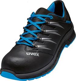 Uvex 2 Trend - Leder-Sicherheitsschuhe S2 SRC ESD - Blau/Schwarz - Gr. 42 von Uvex