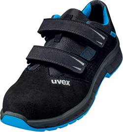 Uvex 2 Trend Sandale, Sicherheitsschuhe S1 P SRC, Arbeitsschuhe für Herren, Schwarz/Blau, Größe 46 von Uvex