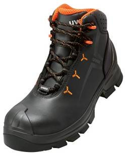 Uvex 2 Vibram Arbeitsschuhe - Sicherheitsstiefel S3 HI HRO SRC ESD - Orange-Schwarz - Weite 14 / Extra Breit, Größe:44 von Uvex