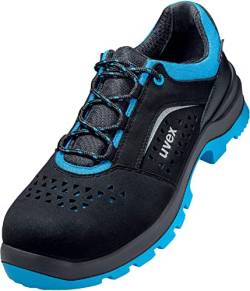 Uvex 2 xenova Sicherheitsschuhe S1 SRC, Halbschuhe, Arbeitsschuhe für Herren, Schwarz/Blau, Größe 49 von Uvex