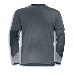 Uvex Cut Doubleflex Herren-Arbeitsshirt - Dunkelgraues Männer-T-Shirt - Ärmel mit Schnittschutz-Stufe 5 L von Uvex