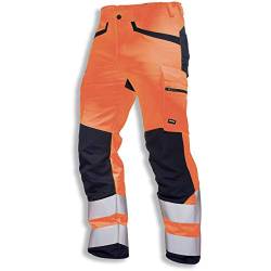 Uvex Flash + Storm 7432 Herren-Arbeitshose - Orange Warnschutz-Cargohose 110 von Uvex