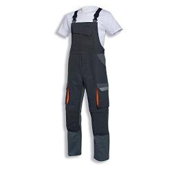 Uvex Metal Pro 8972 Herren-Arbeitshose - Grau-Orange Männer-Latzhose 98/102 von Uvex