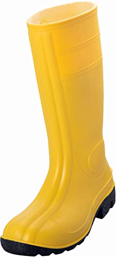 Uvex Nora Gummistiefel 94756 - Sicherheitsstiefel S5 SRC - Gelbe Arbeitsstiefel fur Damen Herren - Wasserdichte, Hohe Arbeitsschuhe mit Stahlkappe - Gelb - Grosse 39 von Uvex