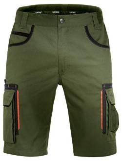 Uvex Tune-Up Arbeitshosen Männer Kurz - Shorts für die Arbeit - Grün - Gr 29W/Etikettengröße- 42 von Uvex
