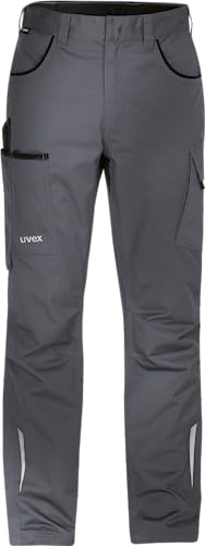 Uvex syneXXo Light Männer Arbeitshose, Lange Bundhose für die Arbeit, Grau, Größe 110 von Uvex