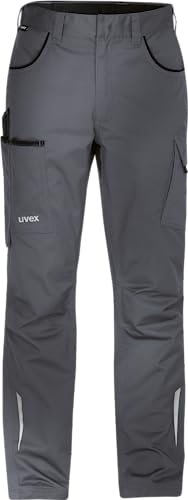 Uvex syneXXo Light Männer Arbeitshose, Lange Bundhose für die Arbeit, Grau, Größe 90 von Uvex