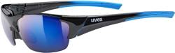 uvex Blaze III Sonnenbrille (2416 black/blue, mirror blue (S3), litemirror orange (S1), clear (S0)) von Uvex