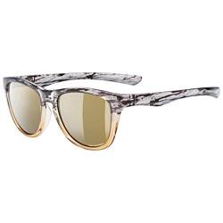 uvex LGL 48 CV - Sonnenbrille für Damen und Herren - verspiegelt - konstraststeigernd - amber transparent/mirror champagner - one size von Uvex