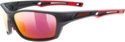 uvex Sportstyle 232 Polavision Sonnenbrille (2330 black mat/red, polavision, mirror red (S3)) von Uvex