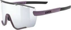 uvex Sportstyle 236 small Set Sportbrille (3216 plum/black matt, mirror silver (S3), clear (S0)) von Uvex