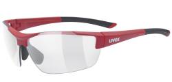uvex Sportstyle 612 Variomatic light Sportbrille (3390 red matt, variomatic smoke) von Uvex