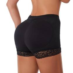 Uwiyo Damen Butt Lifter Höschen Hip Enhancer Shapewear Push Up Slip Po Heber Unterhose Gepolstert Hüft Unterwäsche Miederslips (DE/NL/SE/PL, Alphanumerisch, L, Schwarz) von Uwiyo