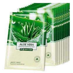 Aloe Refreshing Hydrating Face-Pack Feuchtigkeit nach Sonnenreparatur Aufhellung Geeignet für alle Hauttypen 25g * 10 Stück von Uxsiya