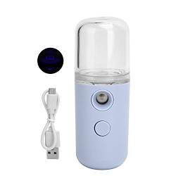 Gesichts-Nebel-Sprayer USB Wiederaufladbarer Hand-Gesichts-Luftbefeuchter-Sprüher Feuchtigkeitsspendende Feuchtigkeitsspendende Gesichtsbefeuchter-Sprüher für Frauen und Männer(lila) von Uxsiya