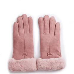 V Vincenza Windfest Sherpa Innenfutter Winter Hand Handschuhe für Damen - Warm Und Stylist Winterhandschuhe Für Kaltes Wetter - Rosa, 23cm x 9cm von V Vincenza