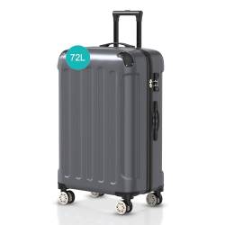 Voyagoux Koffer handgepäck - 72L, Rollkoffer mittelgroß, Hartschalenkoffer, TSA-Schloss, ABS, 4X 360° Rollen, Robust und Leichtgewicht Suitcase, 67x42x28, Dunkelgrau von V Voyagoux