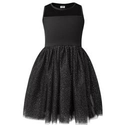 V.&GRIN Mädchen Kleid, Schwarzes Tüll Tutu Sommerkleid mit Glitzer für Prinzessin Mädchen Einschulung 2 Jahre von V.&GRIN
