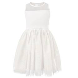 V.&GRIN Mädchen Kleid, Weißes Tüll Tutu Sommerkleid mit Glitzer für Prinzessin Mädchen Einschulung 3 Jahre von V.&GRIN