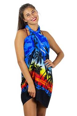 V.H.O. Funky Hawaii Sarong Lang, Beach, Blau von V.H.O.