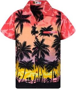 V.H.O. Funky Hawaiihemd, Kurzarm, Beach, Eclectic Rot, L von V.H.O.