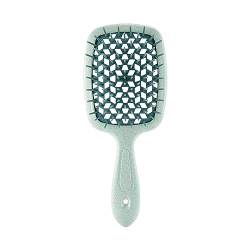 Massage Head Honeycomb Brush，Styling Tool for Fast Blow Drying with Hollow Vent Design & Mellow Wheat Stalk Teeth. (Green) von VACSAX