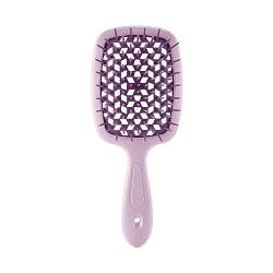 Massage Head Honeycomb Brush，Styling Tool for Fast Blow Drying with Hollow Vent Design & Mellow Wheat Stalk Teeth. (Purple) von VACSAX