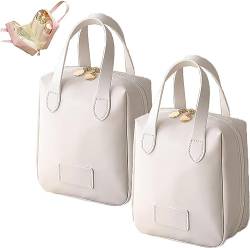Premium Make-up-Tasche, tragbare, mehrlagige, tragbare Premium-Make-up-Tasche für Reisen mit großer Kapazität. (2PCS Weiß) von VACSAX